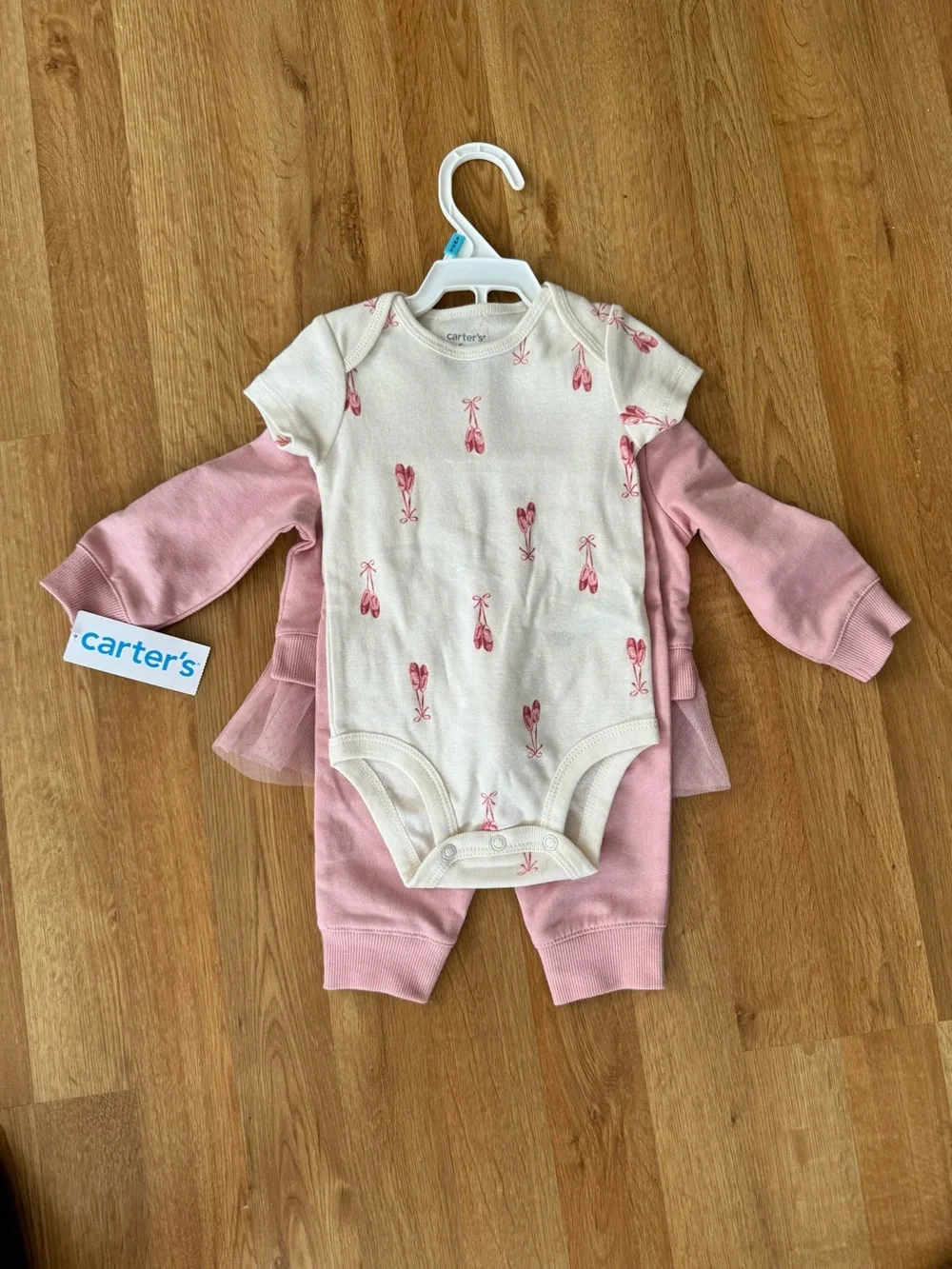 Carter's Dusty Pink Tulle Sweatshirt and Pants Set